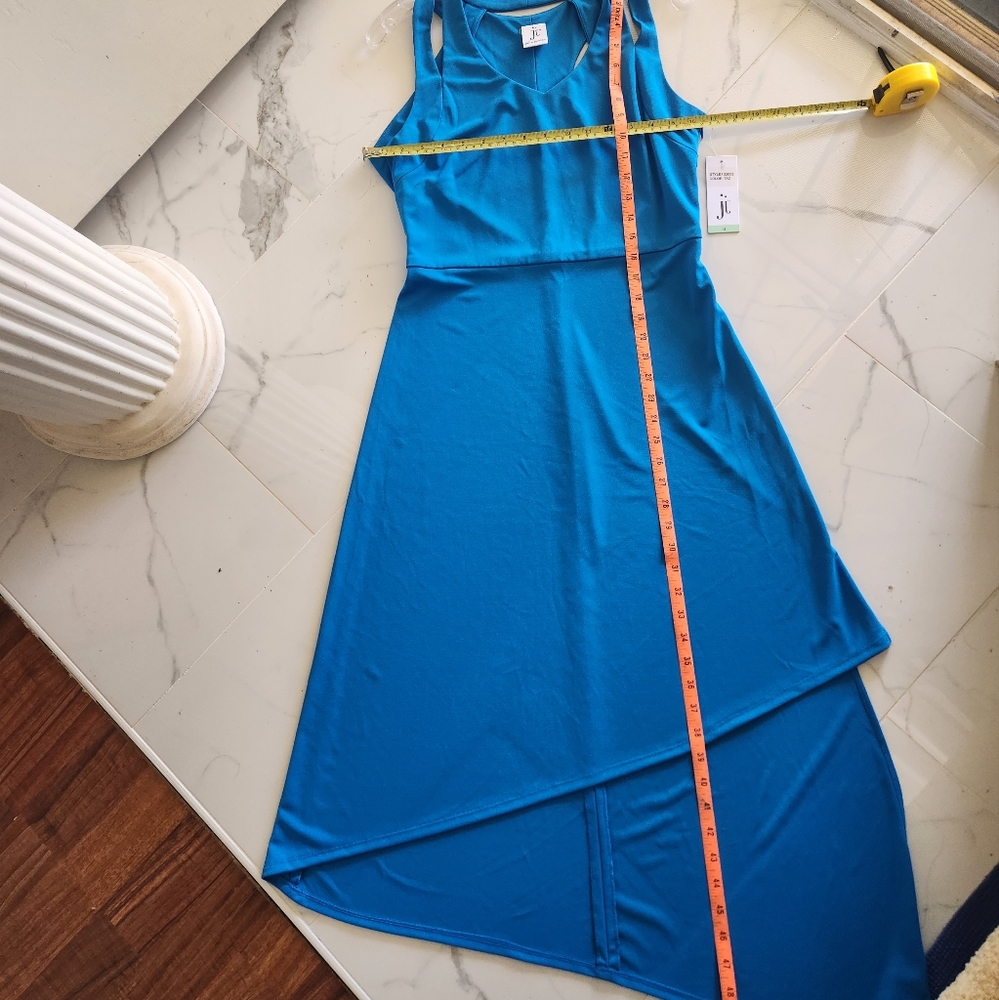 🆕️ Julia Jordan Turquoise Blue Sz 8 Assymetrical Cocktail Prom Party NWT Dress - Picture 10 of 14